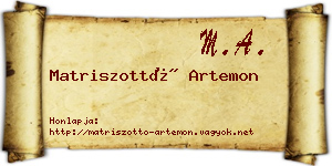 Matriszottó Artemon névjegykártya
